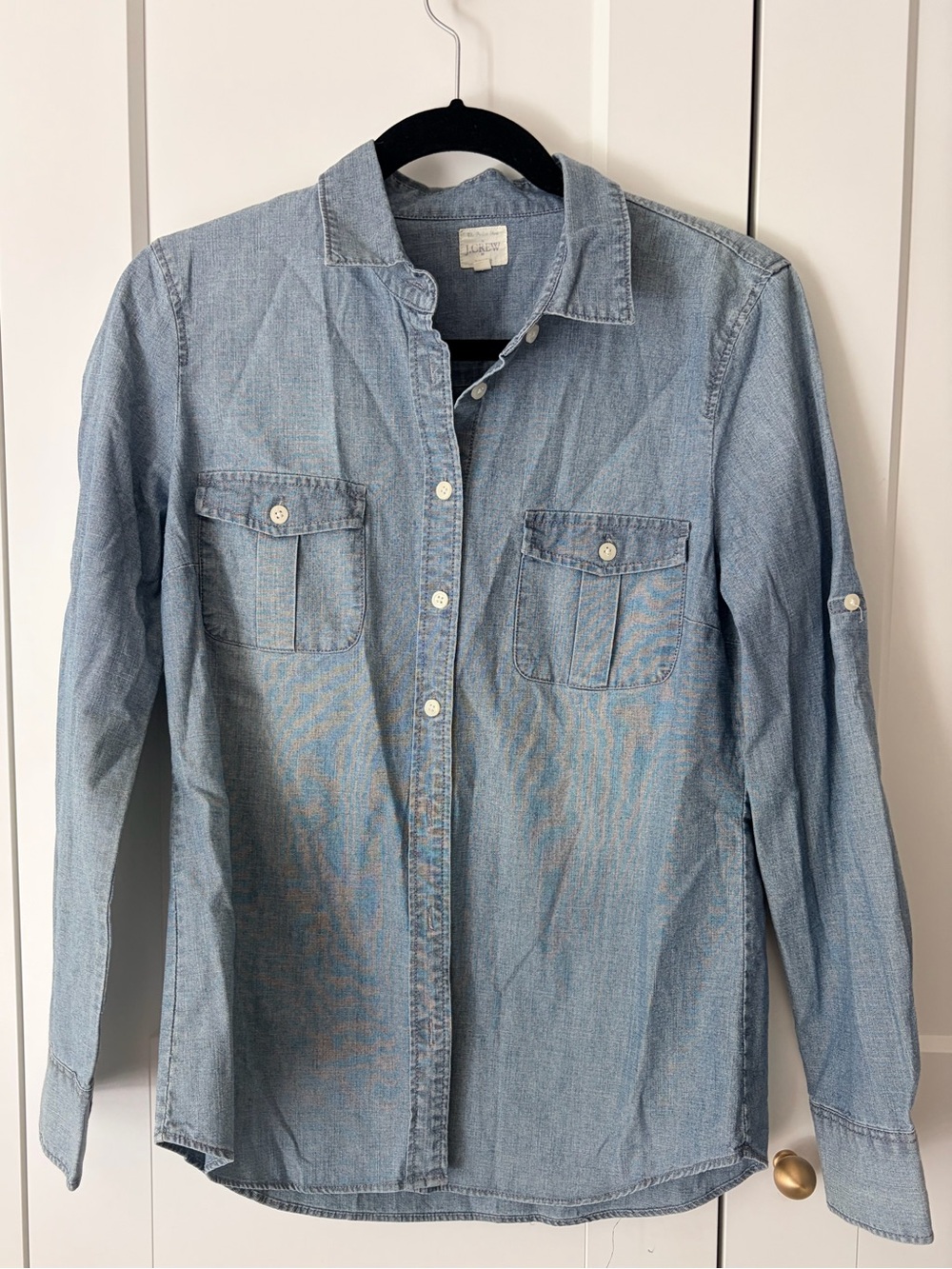 J. Crew Light Blue Denim Button-Down Shirt | S